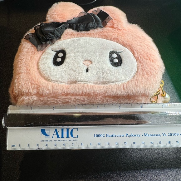 Cute Pink Bunny Kids Pouch NWOT - Picture 6 of 9